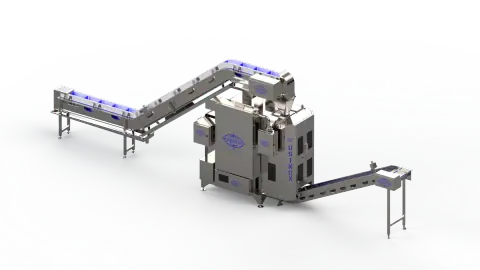 Embaladora vertical EPUPA-3600 USINOX para partes, IQF e temperados